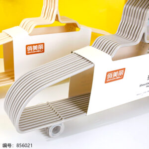 6064 PVC-Coated Shoulder Clothes Hanger 10pcs/Set - Image 2