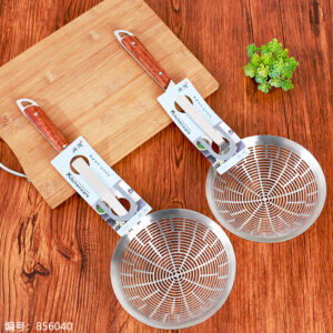 1823-18# Punch Hole Wooden Handle Strainer (1*10) - Image 1
