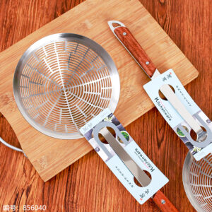 1823-18# Punch Hole Wooden Handle Strainer (1*10) - Image 2