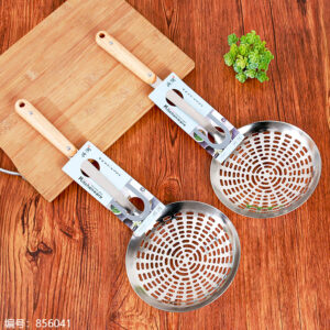 1837-18# Wooden Handle Line Strainer (1*10) - Image 1