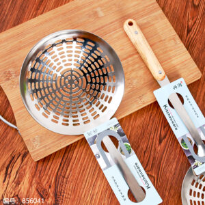 1837-18# Wooden Handle Line Strainer (1*10) - Image 2