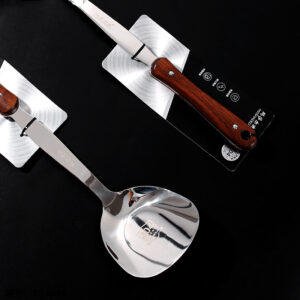M7660 Wooden Handle 304 Stainless Steel Spatula - Image 2