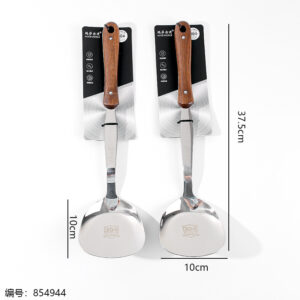M7660 Wooden Handle 304 Stainless Steel Spatula - Image 3