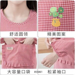 8133 Color Cotton Flower Pocket Apron (1*10) - Image 5