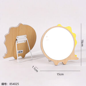 2296 Wooden Little Dinosaur Table Mirror - Image 3