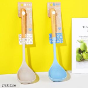 524 Beech Wood Silicone Soup Ladle (1*24) - Image 1