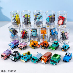 928 Oil Drum Engineering Pull-Back Alloy Car (1*24 + Drum) - Image 3