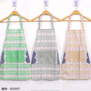 815 Wipeable Neck-Hanging Plaid Apron / Premium Packaging - Image 1