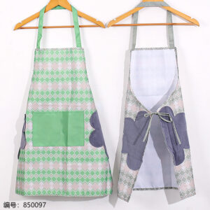 815 Wipeable Neck-Hanging Plaid Apron / Premium Packaging - Image 2