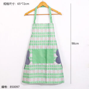 815 Wipeable Neck-Hanging Plaid Apron / Premium Packaging - Image 4