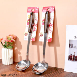 4127-201 Double Round Wooden Handle Spoon 1*5 - Image 1