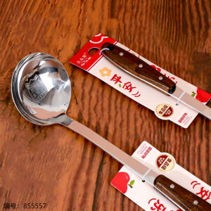 4127-201 Double Round Wooden Handle Spoon 1*5 - Image 2