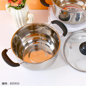 Black 18cm Double Handle Soup Pot - Image 2