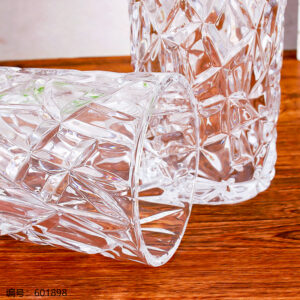 Straight Cylinder Ice Texture Vase 009-D25 - Image 2