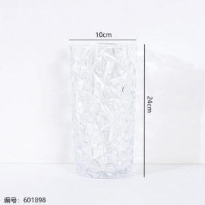 Straight Cylinder Ice Texture Vase 009-D25 - Image 3