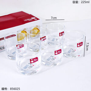 Glass Water Cup 225ml Single 5301 - Image 3
