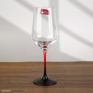 Red Stem Wine Glass Single JG6301 - Image 1