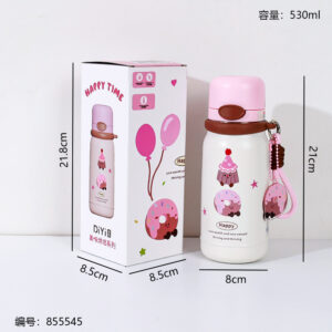 Pink Coffee Triple Drink Lid Insulated Cup 530ml-1363 - Image 3