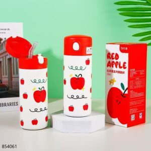 Apple Straw Flip-Top Insulated Cup 350ml-1146 - Image 1