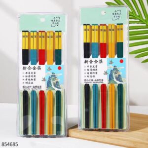 Five-Color Plain Alloy Chopsticks HY-638 - Image 1