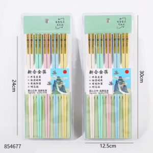 Light Five-Color Alloy Chopsticks HY-549 - Image 2