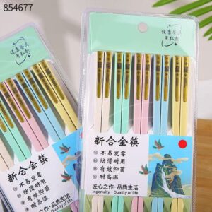 Light Five-Color Alloy Chopsticks HY-549 - Image 3