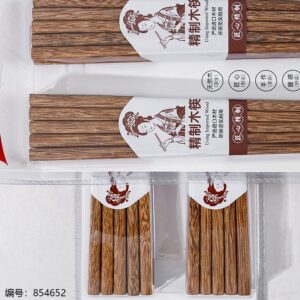 8mm Unpainted Chicken Wing Wood Chopsticks Set A-1088 - Image 2