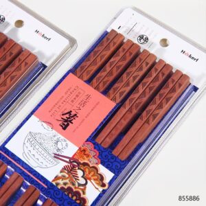 Carved Red Sandalwood Chopsticks 10 Pairs 6392 - Image 3