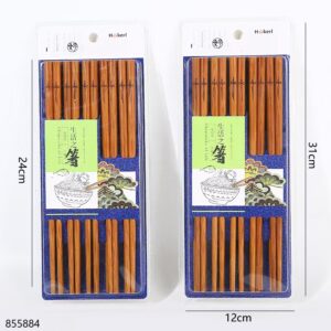 Deep Carbonized Bamboo Chopsticks 10 Pairs 6376 - Image 2