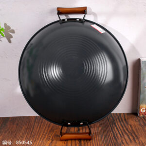 38# Double-Sided Inorganic Ceramic Wok with Double Handles - Image 3