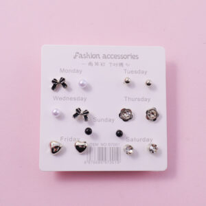 Random Mixed Style Epoxy 7Pairs Earring-3 - Image 1