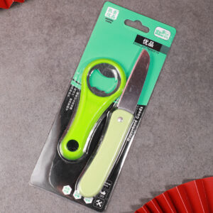 Stainless steel opener + fruit knife combo - Image 1