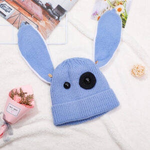 Rabbit childrens knitted hat - Image 4