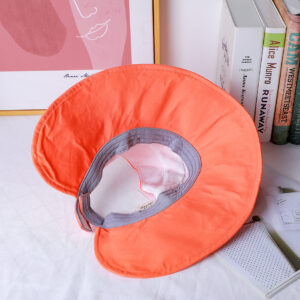 Letters embroidered visor cap-orange - Image 2