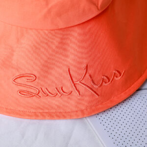 Letters embroidered visor cap-orange - Image 3