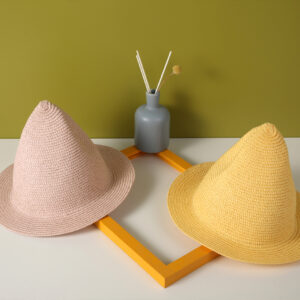 Sorcerer childrens pointed hat yellow - Image 3